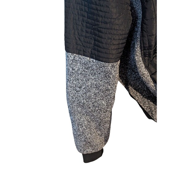 Brooklyn's Best Men's Black White Zip Winter Coat Cotton Polyester Blend Hoodie - Picture 4 of 8